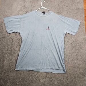 B WARE RISK EVERYTHING Embroidered Graphic‎ T Shirt Blue Mens XL